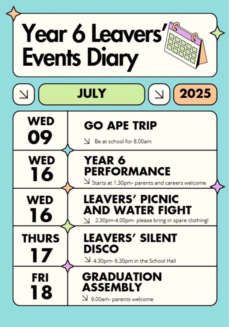 Year 6 key dates