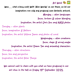 Term 1   art week text