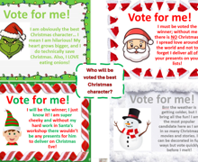 Christmas vote card